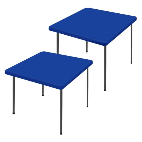 2 Pack Square Spandex Fitted Table Cloth (Blue / 24" x 24" (Square))