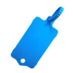 100pcs Reusable Blank Plastic Tags Ties Key Tags 1.45"*2.48" Serrated Tension Sealing Strap with Large Label Plastic Tie Mark Label Waterproof Hang Sign Write on Tag (Blue)