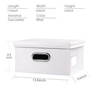 Collapsible Storage Box with Lid [3 (White / Small(3-Pack))
