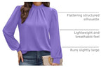 Early Fall Fashion Must Haves Winter Clothing for Women Fall Clothes Long Sleeve Blouses Dressy Casual Travel Beach Vacation Easter Outfits 2026 Spring Womens Tops Purple M (11 - Purple / Medium)