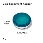Good Grips Prep & Go Leakproof Condiment Containers (Condiment Keeper - 3 Pack / Teal)
