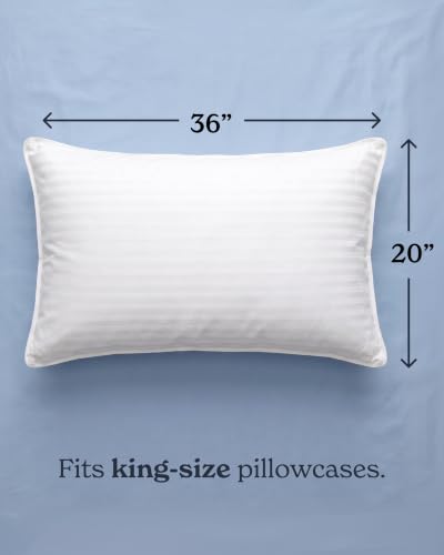 Bed Pillows King Size Set of 2 (King / White)