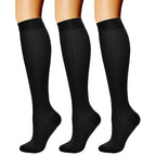 Compression Socks for Women & Men Circulation (Small-Medium / 01 Black/Black/Black)