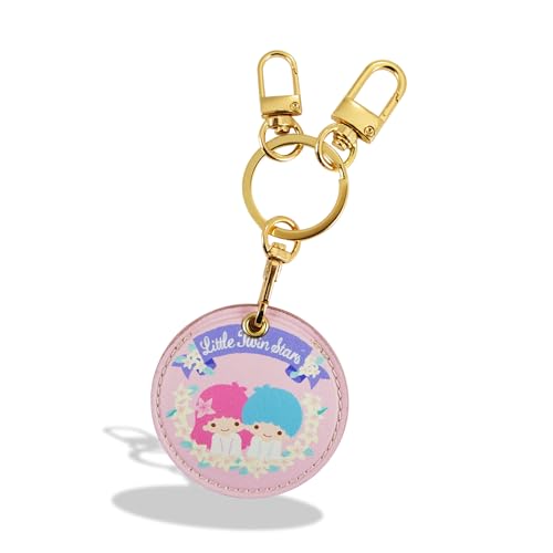 x Sanrio Keychain Case Compatible with Apple AirTag (Floral Twin Stars)