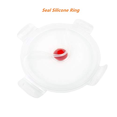 Red Silicone Collapsible Food Storage Containers (Round Red-3pcs)