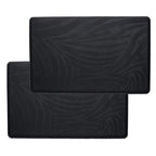 Heat Resistant Station Mat for Hair Straightener (2 Pack (Black, 10.75"x6.75"))