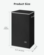 Slim Laundry Basket with Lid (Black / 70L)