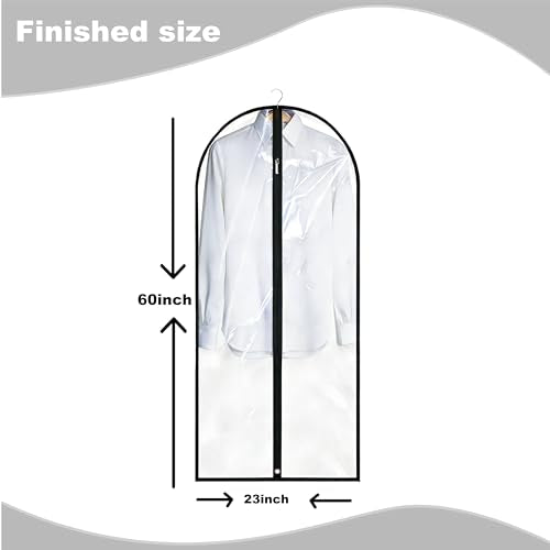 Dress Bags for Gowns Long (Clear / 60''- 2 Pack)