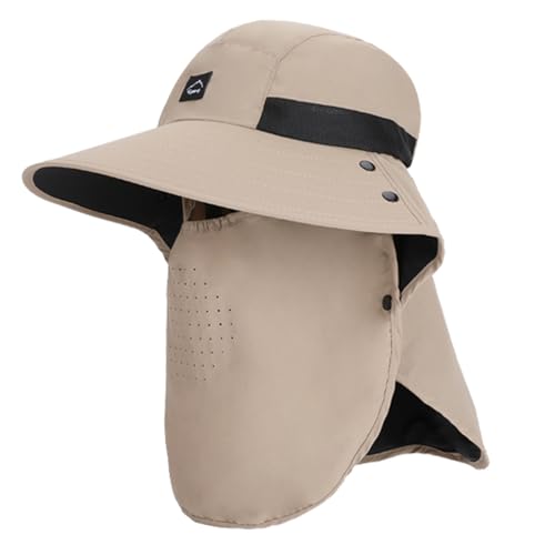 Outdoor Sun Hat for Men Women (1pack--khaki(face Cover))