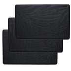 Heat Resistant Station Mat for Hair Straightener (3 Pack (Black, 10.75"x6.75"))