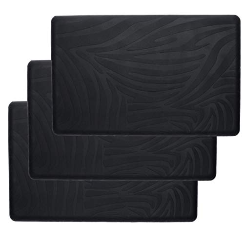 Heat Resistant Station Mat for Hair Straightener (3 Pack (Black, 10.75"x6.75"))