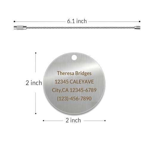5Pack) Custom Personalized Luggage Tags-Customized Unique tag for Suitcase Backpack Travel,Bags (Round (2 × 2)) (Round (2 × 2))