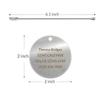 5Pack) Custom Personalized Luggage Tags-Customized Unique tag for Suitcase Backpack Travel,Bags (Round (2 × 2)) (Round (2 × 2))
