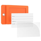 2 Pack Initial Luggage Tags for Suitcases Airplane Travel Essentials (Large S / Orange)