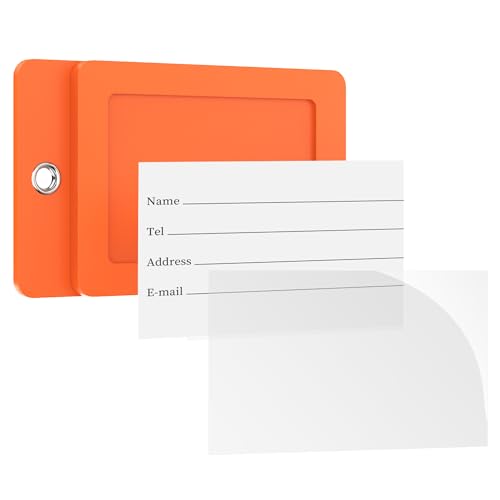 2 Pack Initial Luggage Tags for Suitcases Airplane Travel Essentials (Large M / Orange)