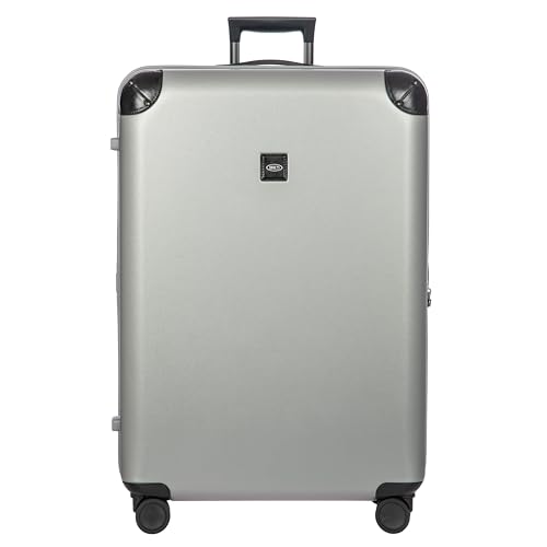 Amalfi Lightweight Hard Shell Suitcase (Silver / Checked-Extra Large)