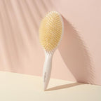 Finish & Shine Boar Bristle Hairbrush for Smooth Shiny Hair (Regular / Cream)