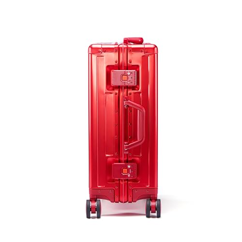 All Aluminum Zipperless Carry On Luggage (Red / 20)