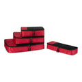 4 Piece Packing Cubes Travel Accessories Set (Red / 1 x Large, 1 x Medium, 1 x Small, 1 x Slim)