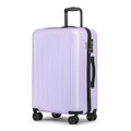 24 Inch Medium Luggage Checked TSA Approved Suitcase (Light Purple / 24" Checked)