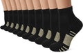 Copper Ankle Compression Socks (Small-Medium / C01-10 Black)