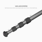 61.7" Compact Carbon Fiber Camera Tripod Ball Head LS (LS-364CX+LH-40:Maxload 25kg-4 Sections)