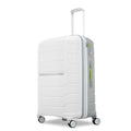 Freeform Medium Luggage with Dual 360° Spinner Wheels (Checked-Medium Spinner / White/Grey)