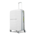 Freeform Medium Luggage with Dual 360° Spinner Wheels (Checked-Medium Spinner / White/Grey)