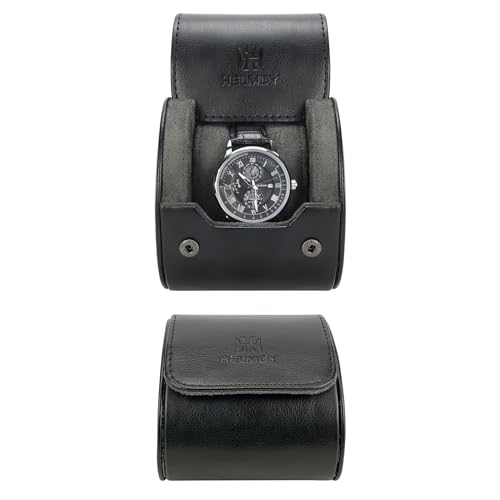 Watch Roll Travel Case 1 Slot Fits Wrist & Smart Watches Up to 50mm (1 slot / Black)