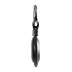 Genuine Leather Keychain Holder Compatible with Airtag ([1 Pack] Black V2.0)