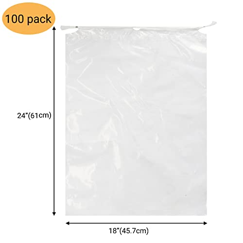 100 Pack 18x24 inch Transparent Shoe Bags Large (18x24 inch)
