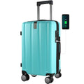 Carry On Luggage Suitcase Rolling Luggage (Lake Blue)