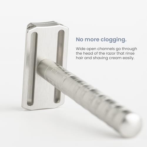 Razor Copper Double Edge Safety Razor with 5 Spare Blades (Copper)