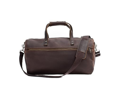 Handmade Leather Duffel Bag Luxury Duffle Bag Leather weekender Backpack for Men Full Grain Brown Leather TSA Approved