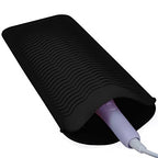 Silicone Heat Resistant Mat Pouch for Hair Straightener (1 Pack / Black)