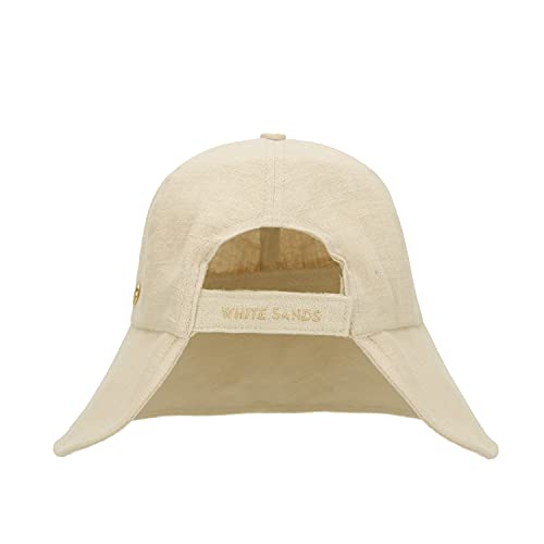 Linen Victorian Bonnet Hat Sun Cap (Small-Large / Beige)