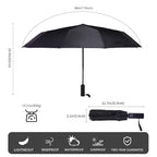 2 Pack 46 Inch Umbrellas ((2 pack)black+blue)