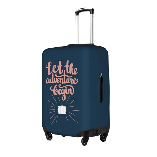 Let The Adventure Begin Luggage Cover Washable Suitcase Protector (Medium / Adventure)
