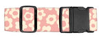 Luggage Straps for Suitcases Travel Belt Accessories (Pink Daisy)