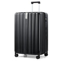 29 Inch Expandable Large Checked Luggage with 8 Spinner Wheels (29 Inch EXT / Jet Black)