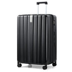29 Inch Expandable Large Checked Luggage with 8 Spinner Wheels (29 Inch EXT / Jet Black)