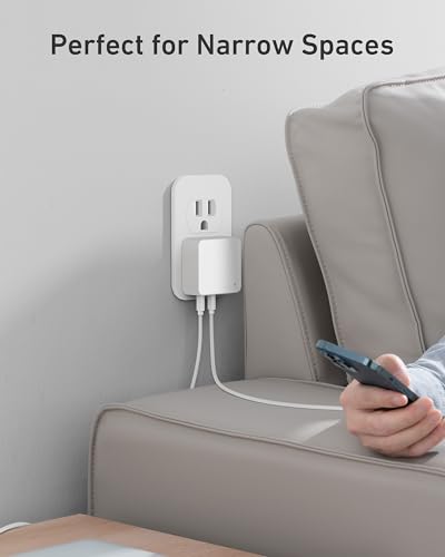 100W Flat USB C Charger Block (White)