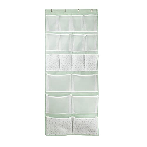 18 Pockets Over the Door Organizer with 4 Kind Pockets (Large-Green: Pack of 1)