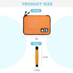 Portable Electronic Organizer Case (C-Orange-Green / Single Layer)