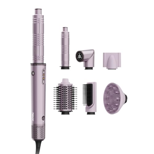 7-in-1 Air Multi-Styler & Hair Dryer Brush with Auto-Wrap Curlers (Purple)