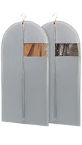 43" Garment Bags for Hanging Clothes (43" - 2 Pack / Grey)