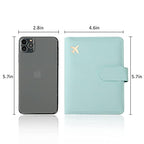 Premium Leather Passport Holder Covers Case (AD-Aqua green)