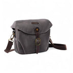 Canvas Crossbody Camera Bag with Rain Cover for Women Men (03-Gray)