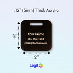 Custom Luggage Tags (Lime / Acrylic Tags (Light, Bright & Durable))