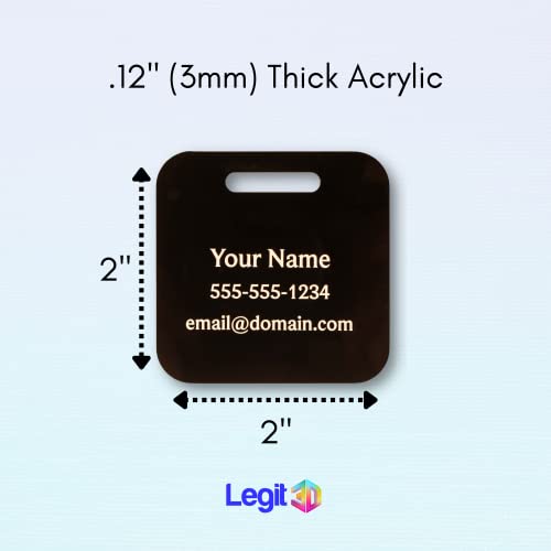 Custom Luggage Tags (Blue / Acrylic Tags (Light, Bright & Durable))
